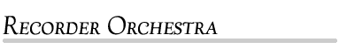 Recorder Orchestra